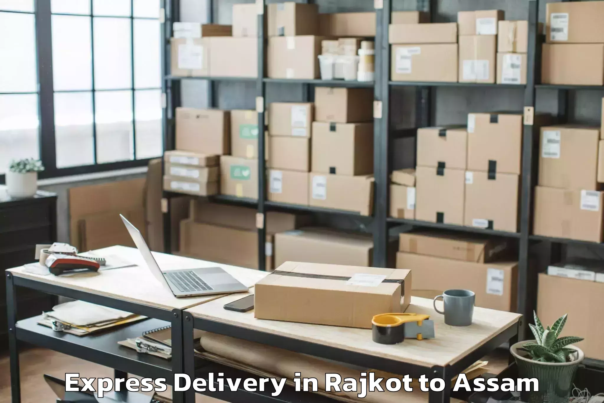 Professional Rajkot to Kabuganj Express Delivery